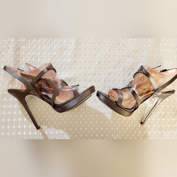 Nina Women's Bryyce JS Slingback Sandal with Rhinestones in Satin - Picture 2 of 3